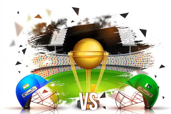 india-vs-Online Cricket Bettingpakistan-cricket-match-concept-with-batsman-helmets-golden-trophy-stadium-background_1302-5482