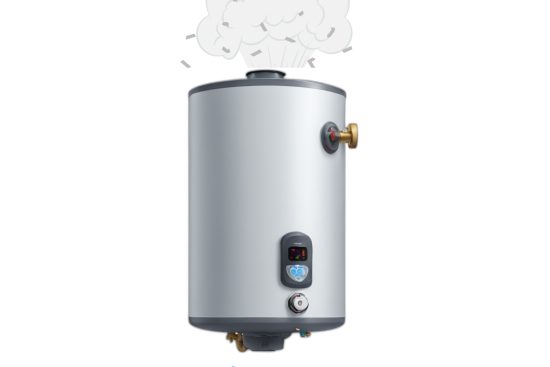 Gray Illustrated Water Heater Poster