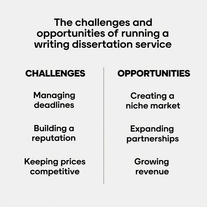 The Challenges and Opportunities of Running a Writing Dissertation Service