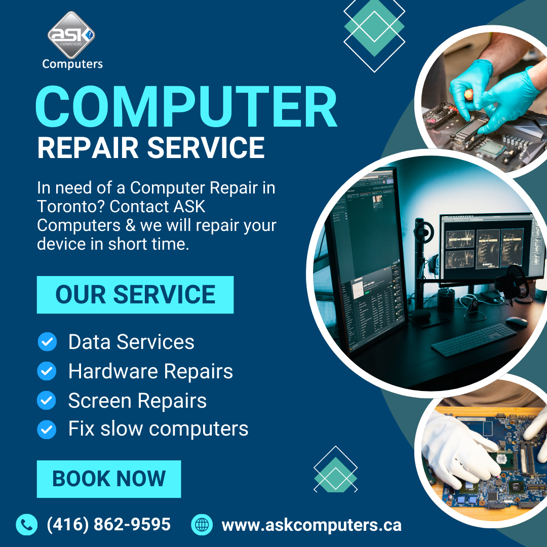 Our ASK Computers technicians are experts in the repair and upgrading of computers, laptops, cell phones, Apple iPhones, iPads in Toronto. (1)