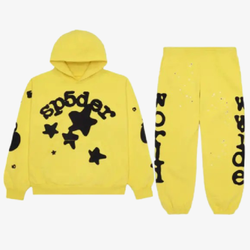 Sp5der Beluga Tracksuit Gold (2)