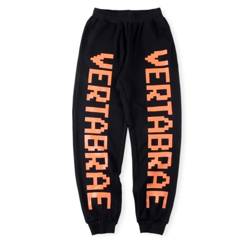 Vertabrae-Black-with-Orange-Double-Sided-Logo-Sweatpant