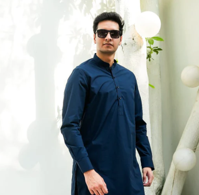 navy blue shalwar kameez