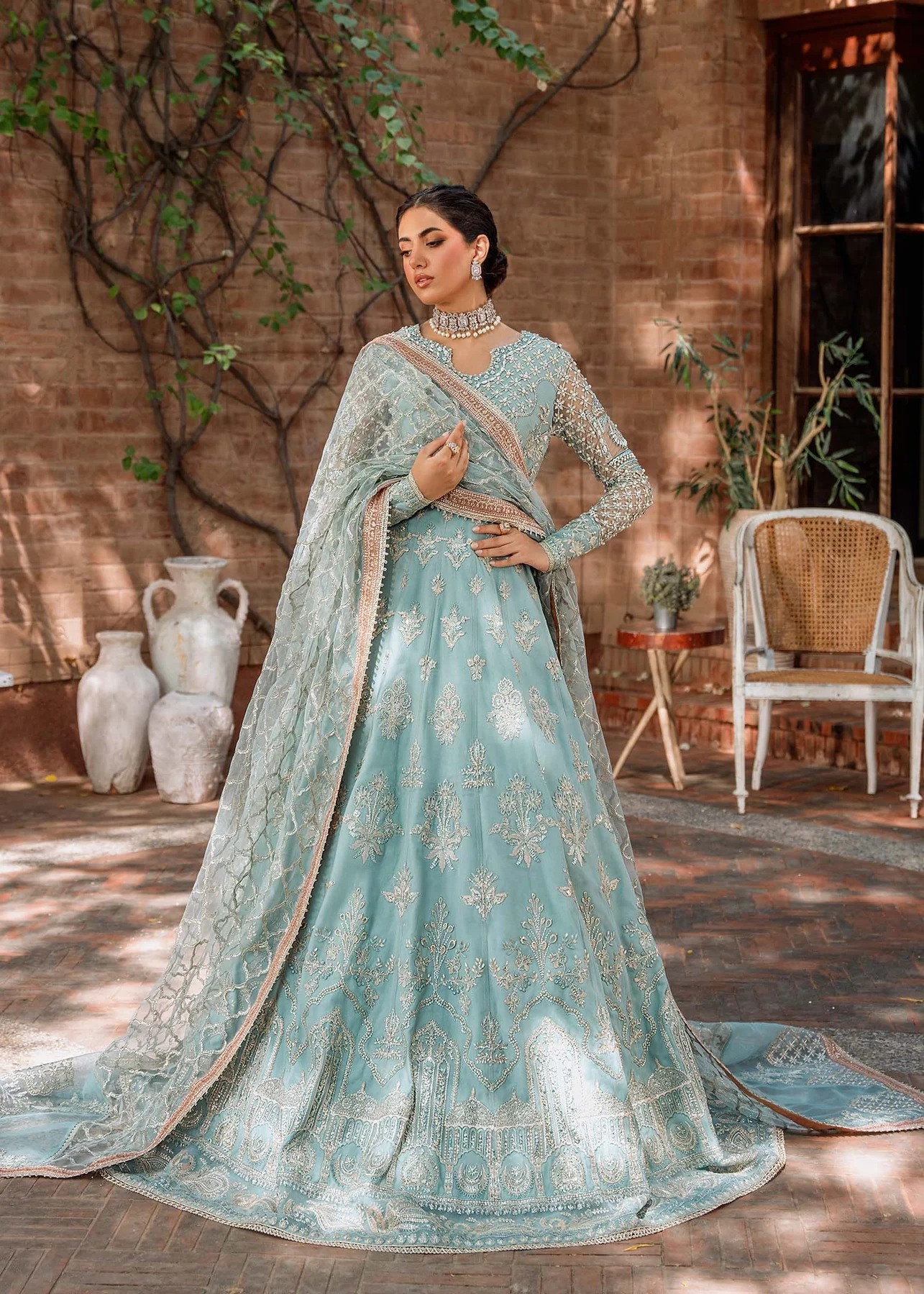 Green Maxi Bridal Collection Net